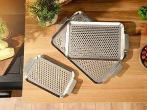 RUOSTUMATON TERÄS BBQ-ALUSTA 43×25 CM - 3
